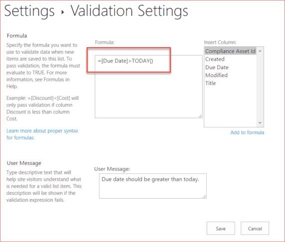 SharePoint Column Validation [10 real examples] - SPGuides