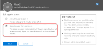 How to enable or disable user account in Office 365 - SPGuides