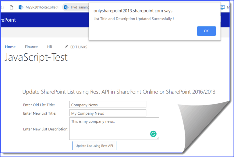 Create Update And Delete SharePoint List Using Rest API SPGuides