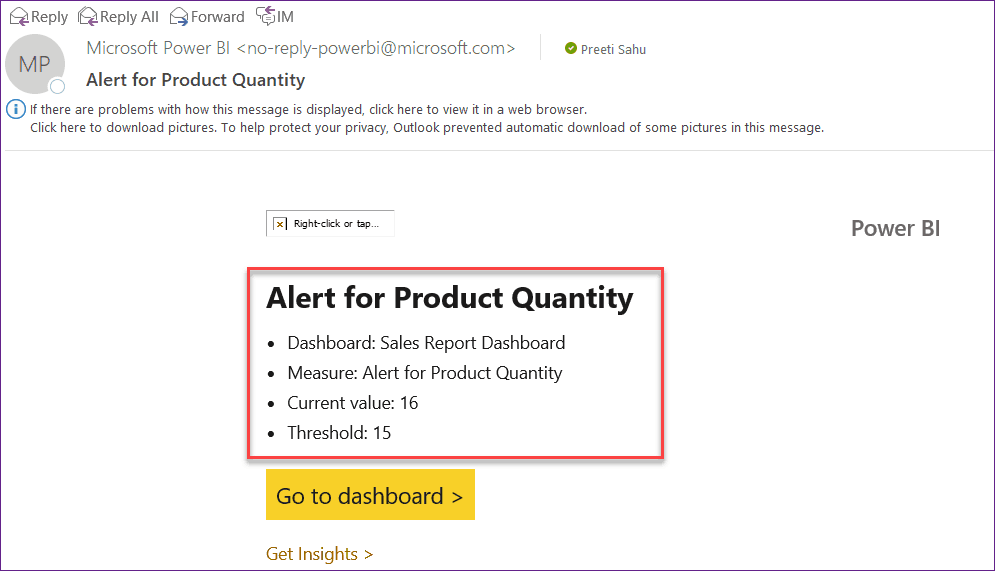 Power Bi Dashboard Alert – How to set up alerts and notifications in ...