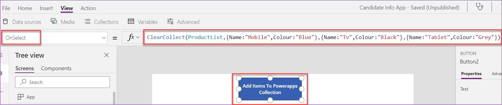 PowerApps Collection Add Update Remove And Filter Items SPGuides