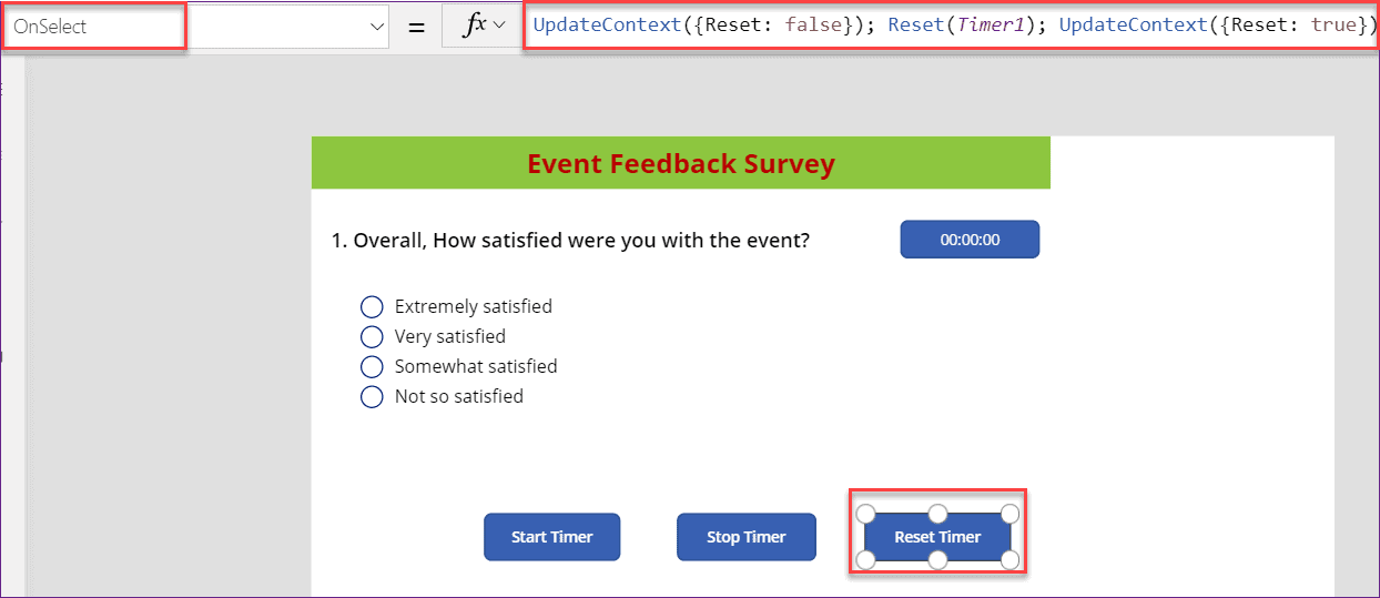 How To Reset Timer On A Button In PowerApps SPGuides