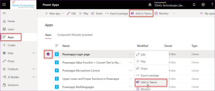 How to add PowerApps app to Microsoft Teams - Step by Step - SPGuides