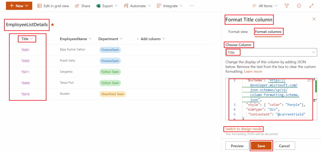 SharePoint Online List Forms JSON Formatting SPGuides SharePoint Online List Forms JSON Formatting SPGuides