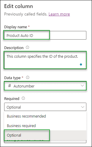 Dataverse Primary Name Column Autonumber