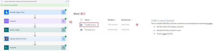 Example.html Doc Power Apps How to Create a Word Document from HTML using Power Automate?