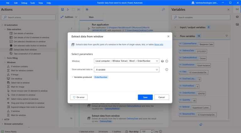 Extract Data from Word Documents to Excel using Power Automate Desktop