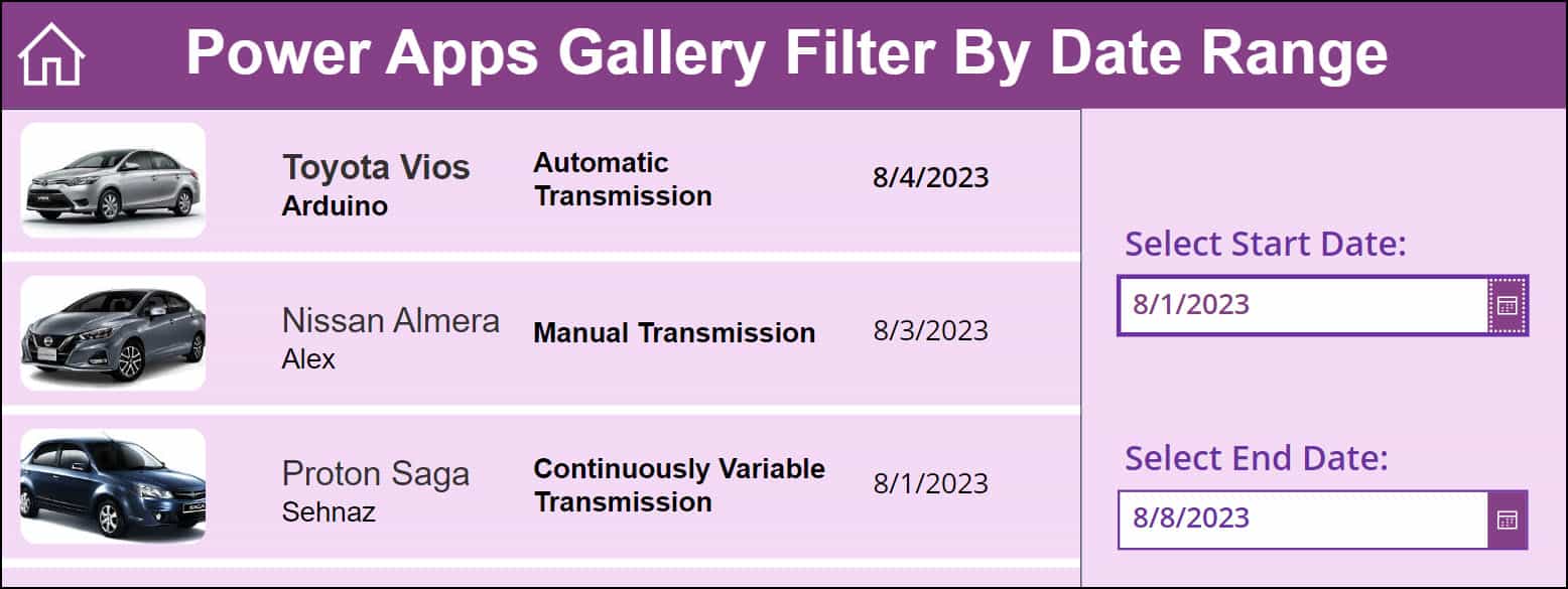 Power Apps Gallery Filter By Date Range Power Apps Gallery Filter By Date Range