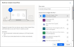 Power Automate Convert String to Float
