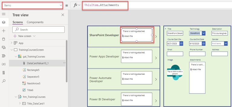How to Add Attachments in Power Apps Gallery?