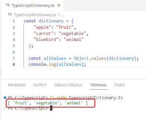 How To Get Value From A Dictionary In TypeScript?