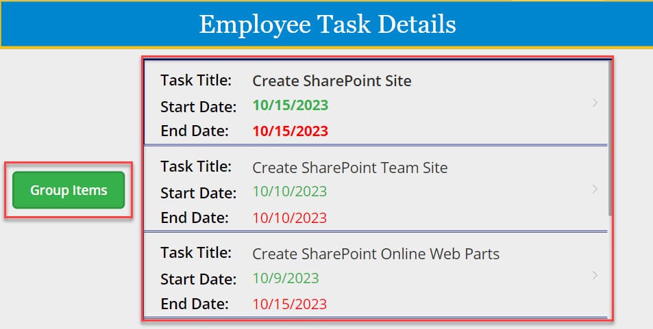 power apps gallery control group by multiple columns