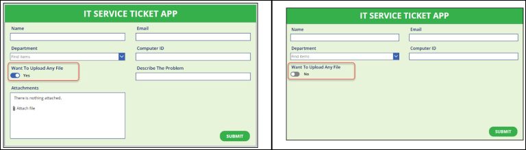 Show/Hide fields in Power Apps based on yes or no
