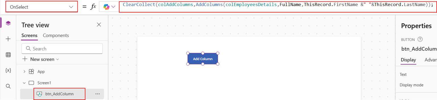 How to Add Column in Power Apps Collection?