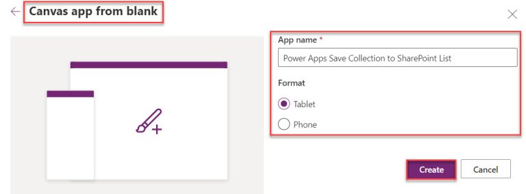 Power Apps Save Collection to SharePoint List