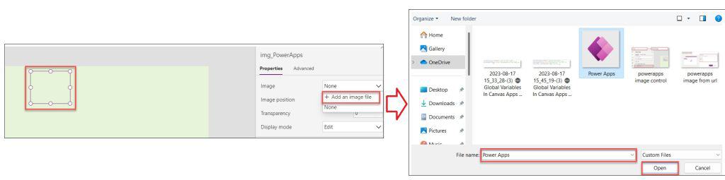 image control power apps
