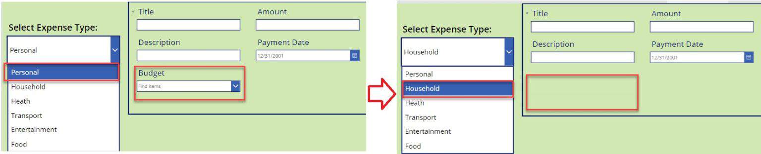 Show Hide Fields Based On Power Apps Dropdown Selection