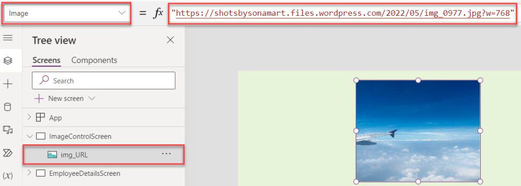 power apps image from the url