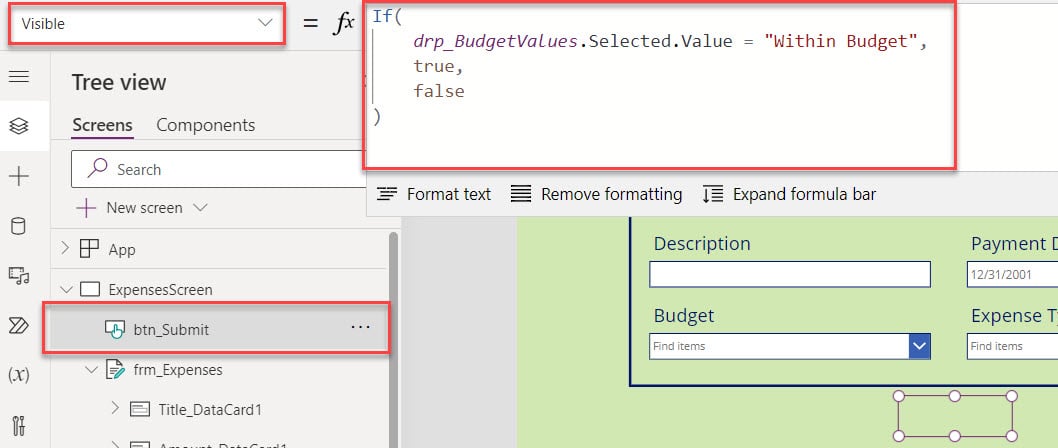Show Hide Fields Based On Power Apps Dropdown Selection