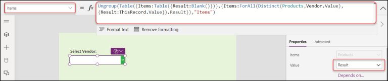 How to Add a Blank Value to a Dropdown List in Power Apps?