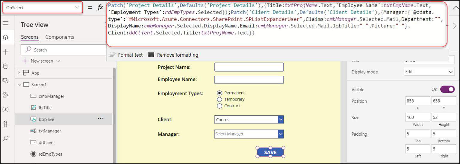 How to Save Data to Multiple SharePoint Lists in Power Apps