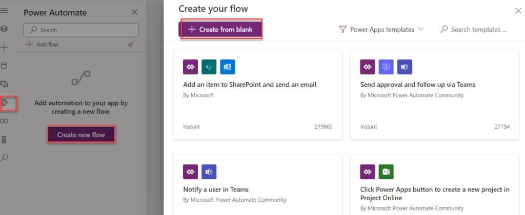 create a pdf from powerapps flow