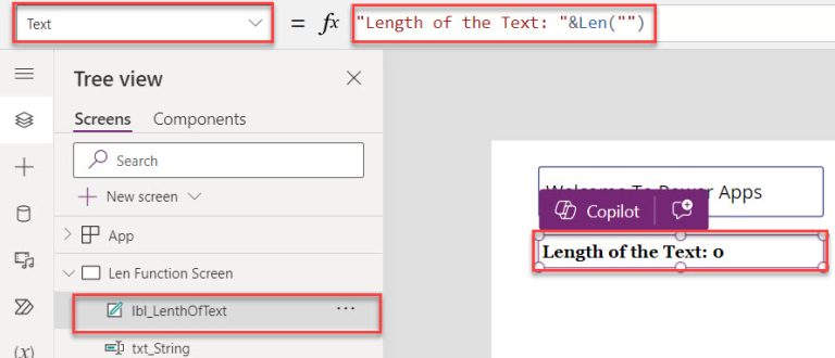 Power Apps Len Function | Power Apps Length Of String