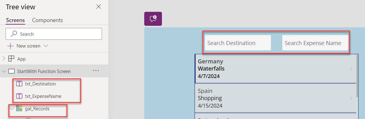 Power Apps StartsWith and EndsWith Functions
