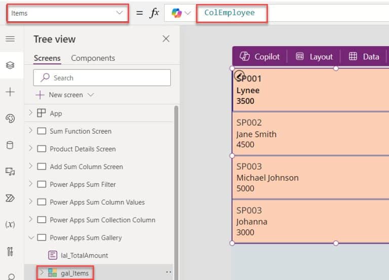 Power Apps Sum() Function [With 8 Examples]