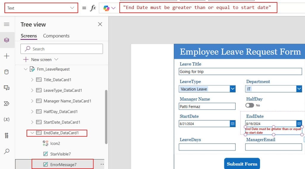 power apps date calculations for business days