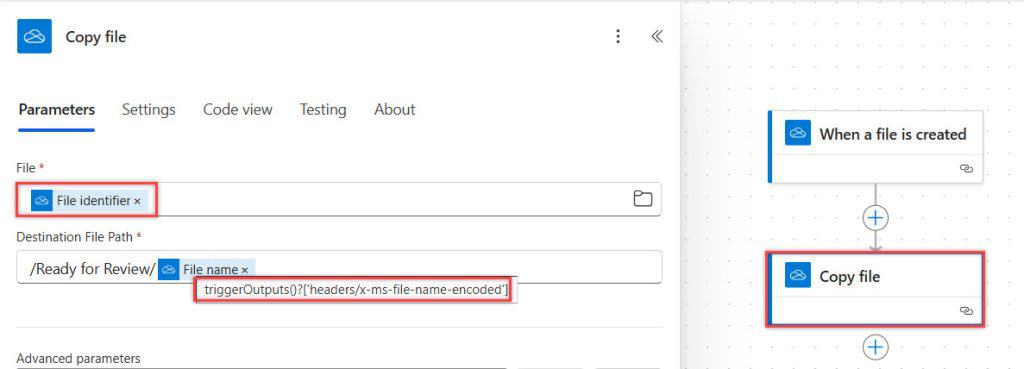 Copy File From One OneDrive Folder to Another Power Automate
