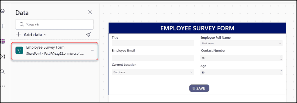 Show Current Logged In User in a Combo Box On a Power Apps Form