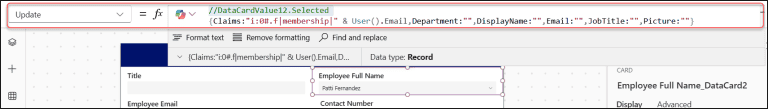 Show the Current Logged In User in a Combo Box On a Power Apps Modern Form