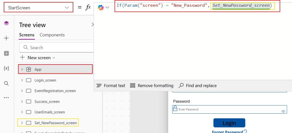 create new password for local user power apps