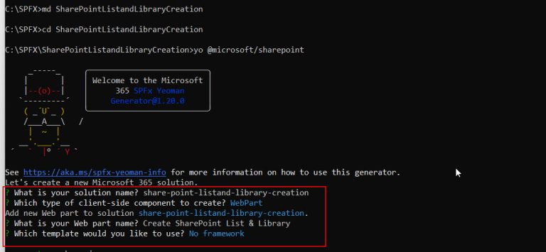 Create a SharePoint List or Library in SharePoint Framework