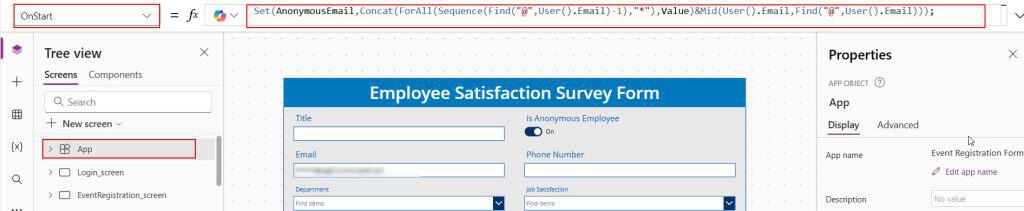 power apps convert email to anonymous email