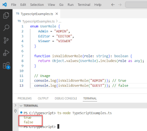 Check If a String Is in an Enum in TypeScript