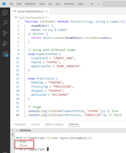 Check If a String Is in an Enum in TypeScript