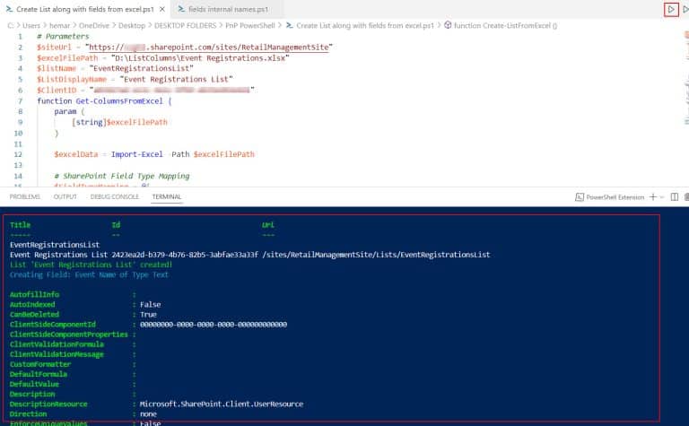 Add SharePoint List Fields from Excel Using PnP PowerShell