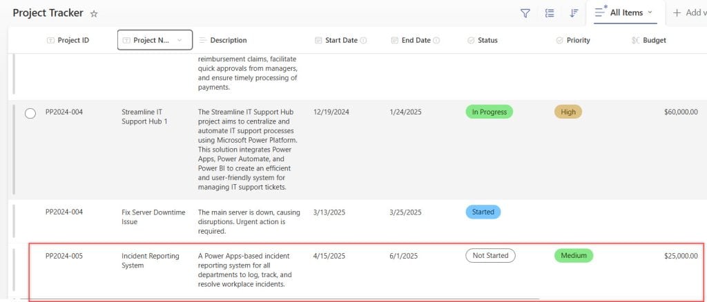 Power Automate Create an Item in SharePoint List using REST API POST Method