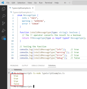 Check If a String Is in an Enum in TypeScript