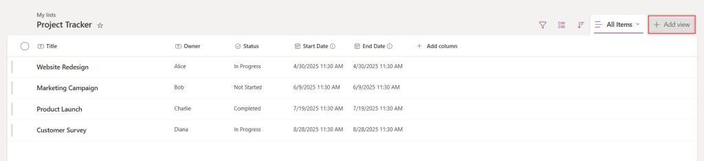 Add person column Microsoft Lists