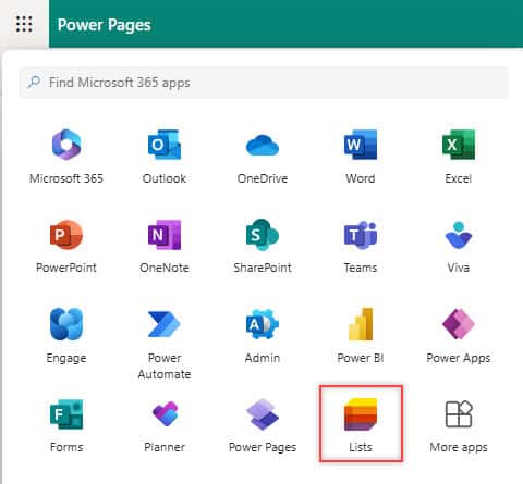 How to access Microsoft list