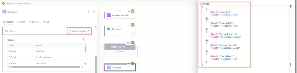Append JSON to an Array variable in Power Auotmate