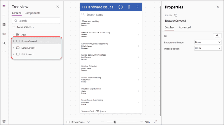Create Power Apps Canvas App With Data From a SharePoint List
