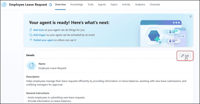 How to Create a New Agent Using Microsoft Copilot Studio