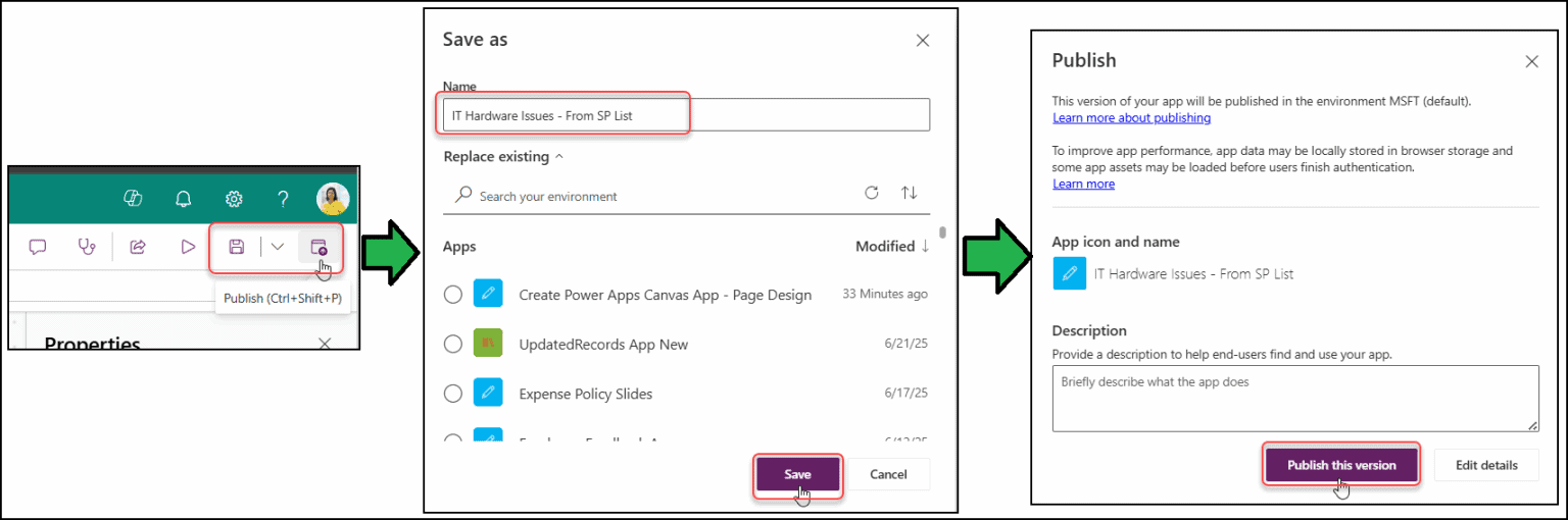 Create Power Apps Canvas App With Data From a SharePoint List