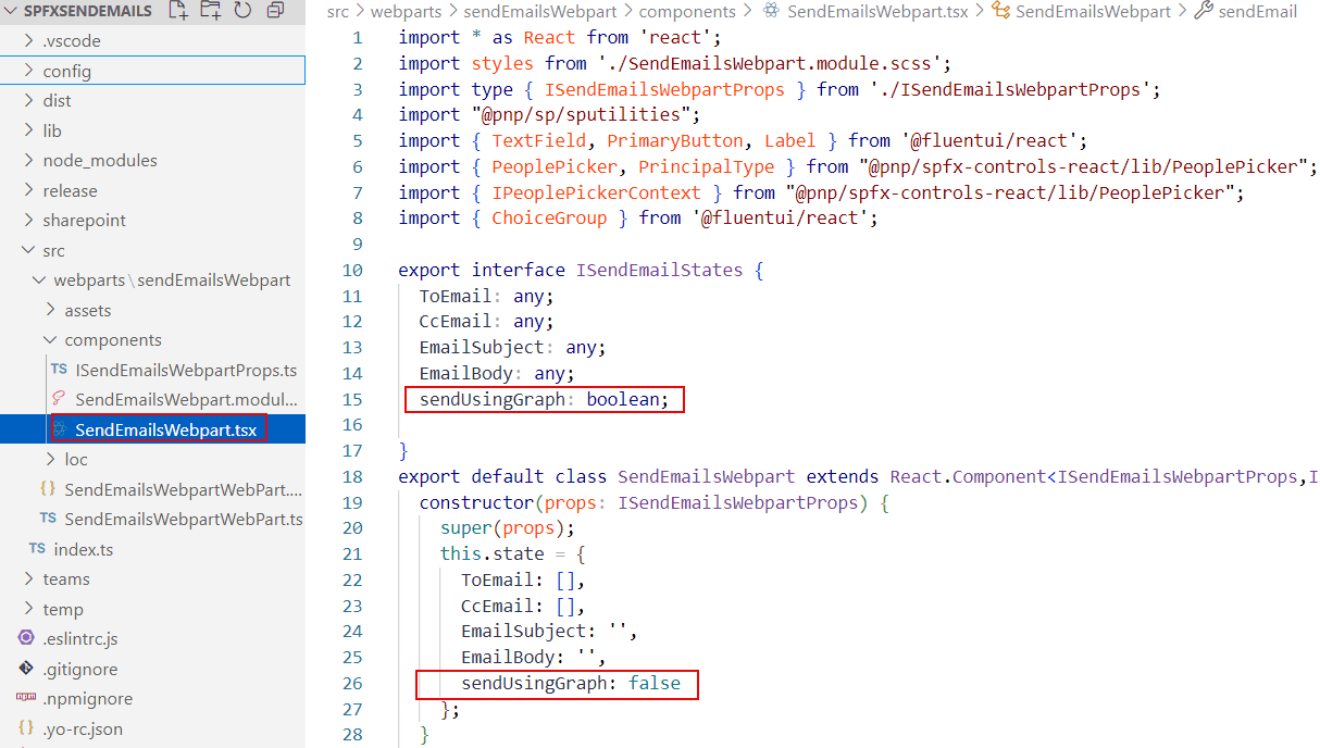Send Email in SPFx using Microsoft Graph API and PnP JS