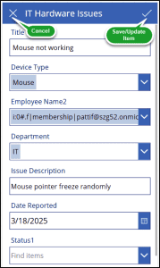 Create Power Apps Canvas App With Data From a SharePoint List