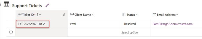 Change Dataverse Primary Column to Autonumber